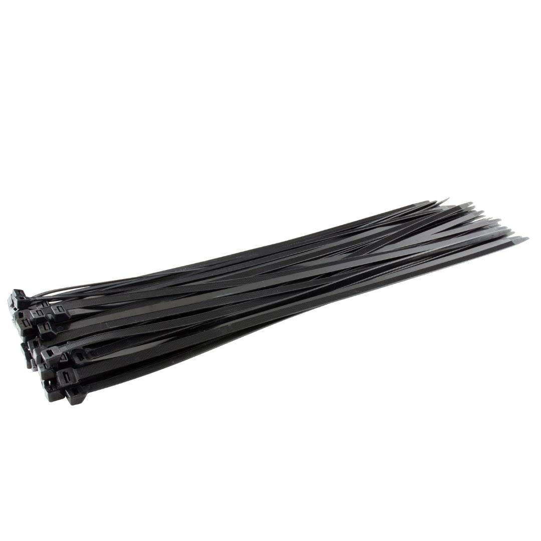 Gocableties Small Silver Cable Ties, 100mm x 2.5mm, Pack of 100, 4” Premium Nylon Zip Ties, Plastic Tie Wraps, Secure Self-Locking Mechanism, for Home, Garden, Office and DIY