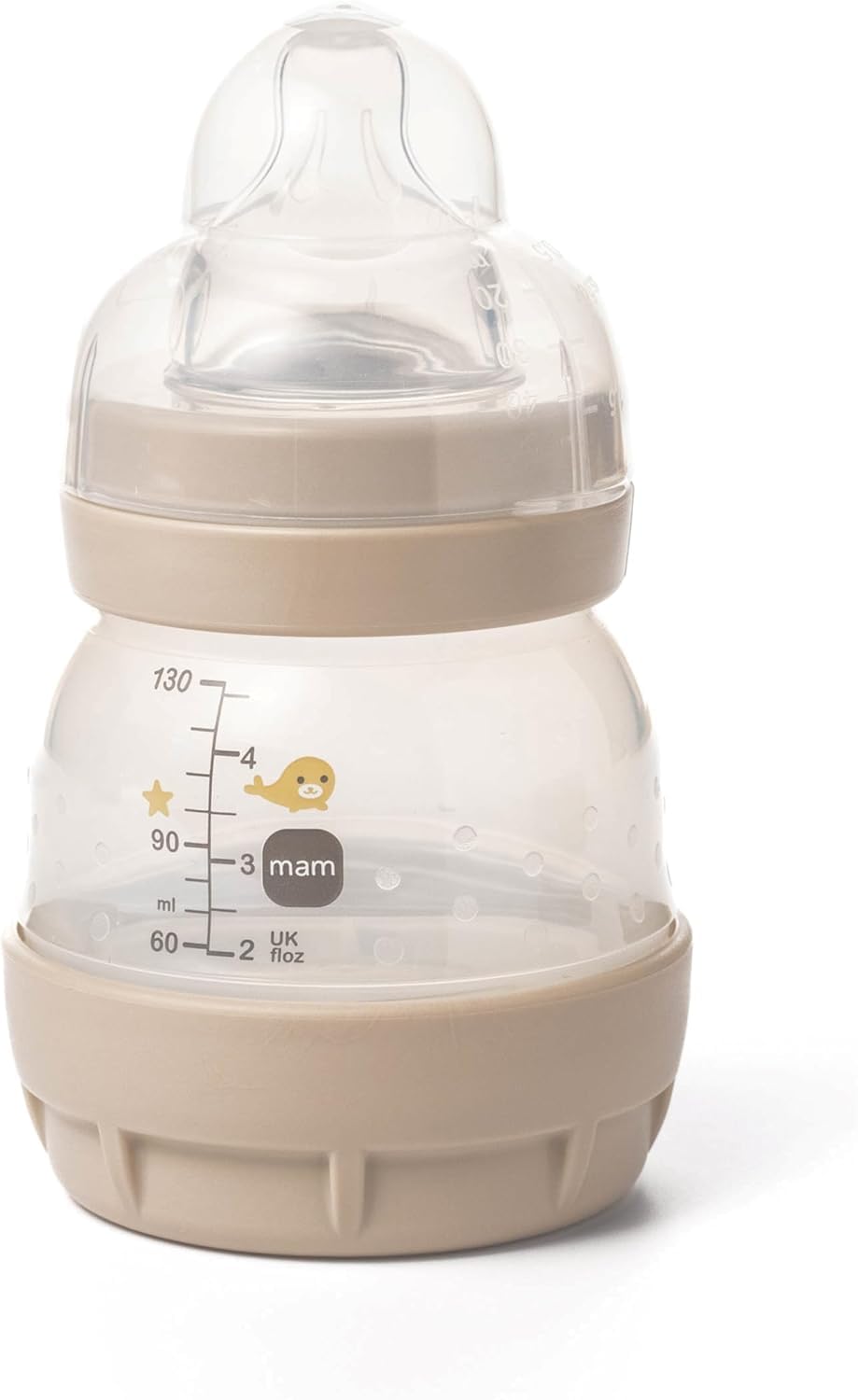 MAM Easy Start Anti-Colic Bottle, 1x 130ml, Self-Sterilising, Linen