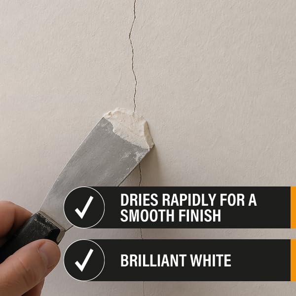 Palace Fine Surface Filler 600gm, Ready Mixed White Filler for Cracks, Shallow Gaps & Fine Surface Repairs
