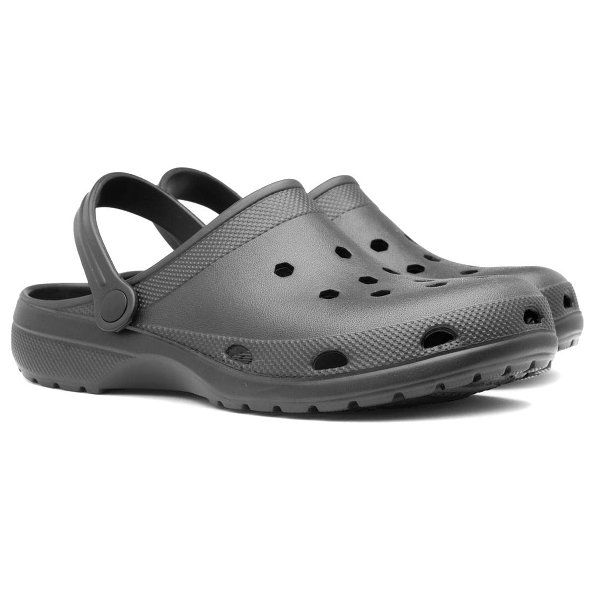 Shoe Zone - Adults Black Slip On EVA Clog Sandal