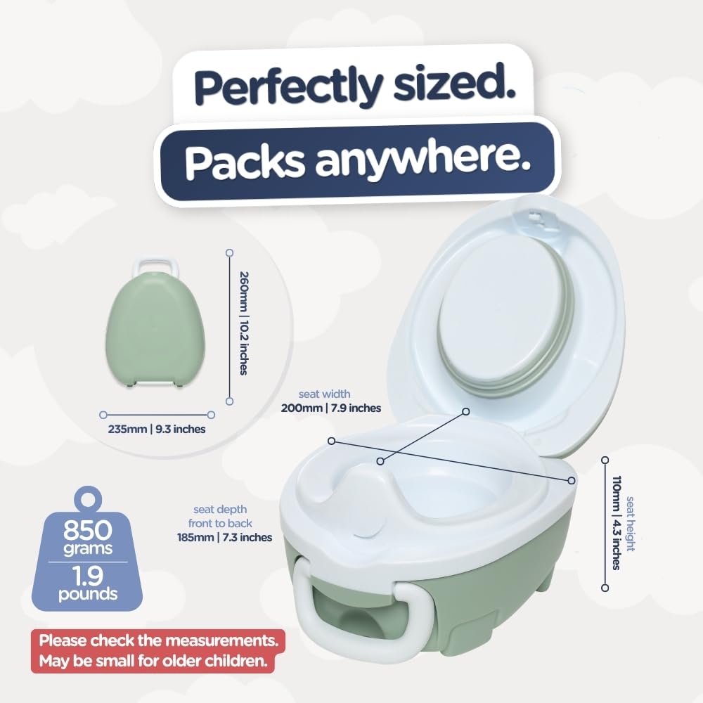 My Carry Potty - Travel Potty, Award-Winning Portable Toddler Toilet Seat for Kids to Take Everywhere (Ladybird)