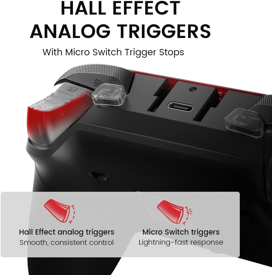 GameSir G7 Pro Wired Controller for Xbox Series X|S, Xbox One, Wireless Gamepad for PC&Android with TMR Sticks, Hall Effect Analog Triggers, 1000Hz Polling Rate, 3.5mm Audio Jack - Black