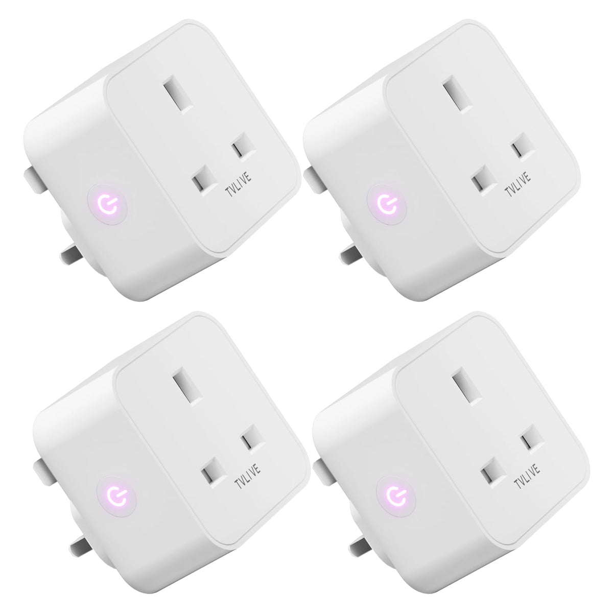 Smart Plug, TVLIVE 2 Pack Smart Plugs that Work with Alexa (Echo, Echo Dot), Google Home Voice Control, Energy Monitoring, Remote Control, Timer & Schedule, smart wifi plug socket UK, No Hub Required