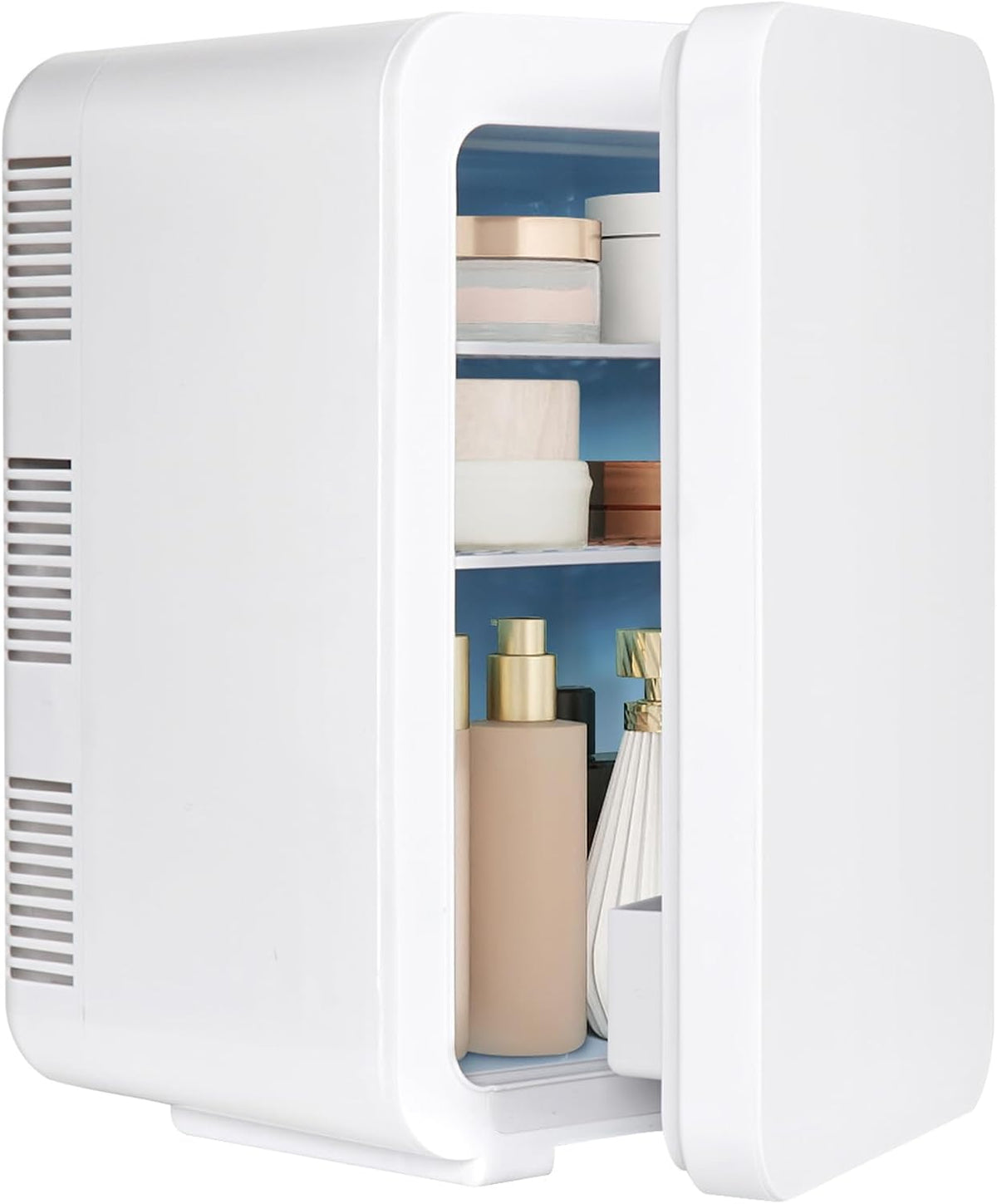 ARTETHYS Mini Fridge for Bedrooms, 10L Small Car Fridge, White