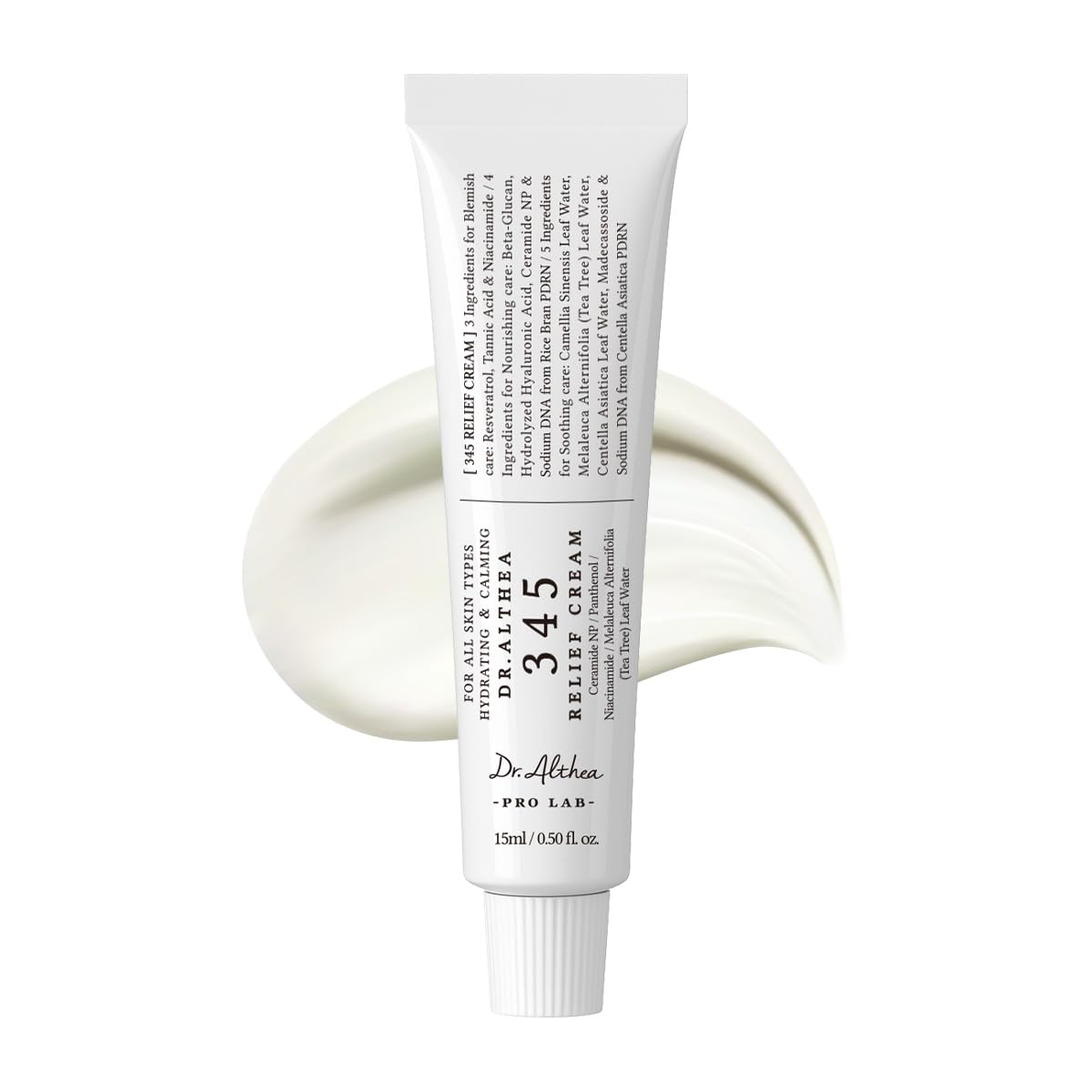 Dr.Althea 345 Relief Cream | PDRN & Hyaluronic Acid for Hydration, Blemish Care | Post-Acne Face Moisturizer with Centella & Niacinamide | Korean Vegan Skincare, 50ml