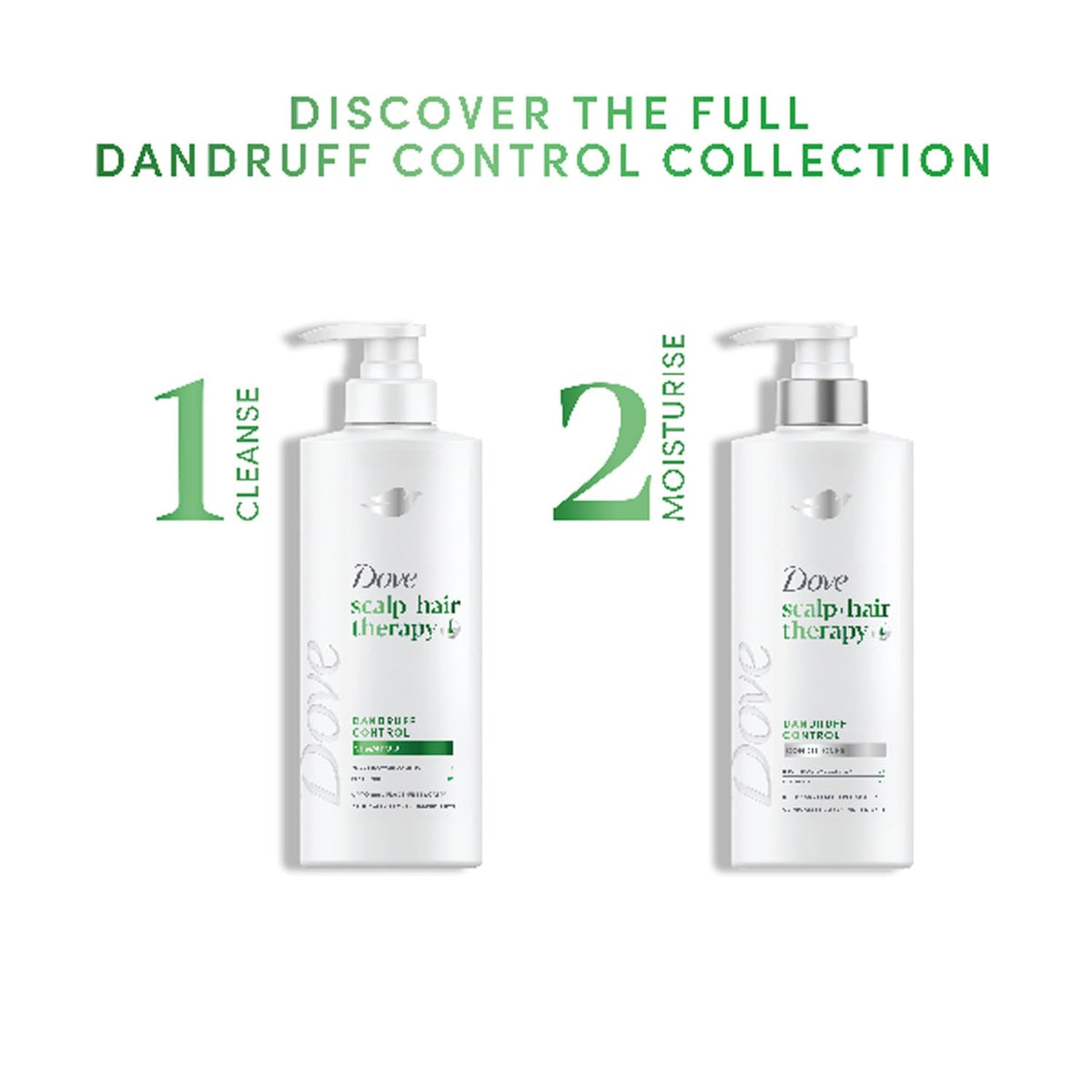 Dove Scalp + Hair Therapy Dandruff Control Shampoo hair care with Salicylic Acid, Piroctone and Panthenol for up to 100% flake-free scalp* 400 ml