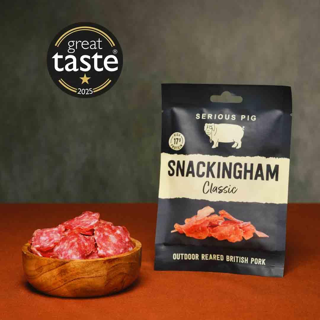 Serious Pig Classic Selection Box Gourmet Snack Hamper with Cheese Salami Pickles Crisps (9 Packs)
