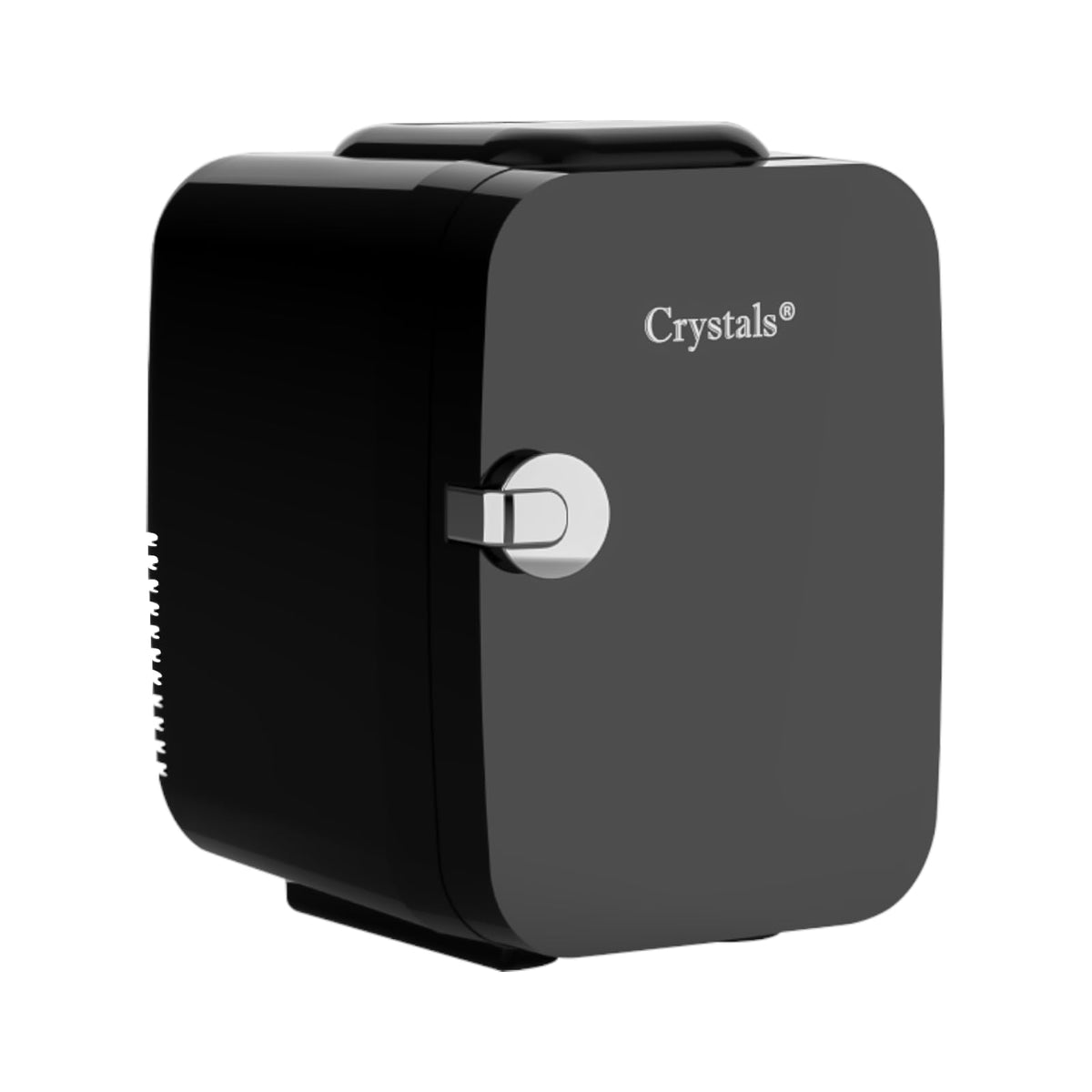 Crystals Mini Fridge, 10L Table Top Small Fridge Cooler & Warmer for Car Bedrooms Desk Office, 12V DC - 220 AC, Energy Efficient (Black)