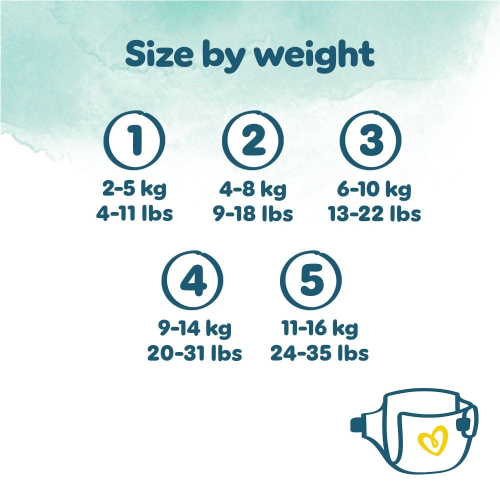 Pampers Baby Nappies Size 2 (4-8 kg / 9-18 lbs), Harmonie, 132 Count, Saving Pack, Baby Essentials for Newborn