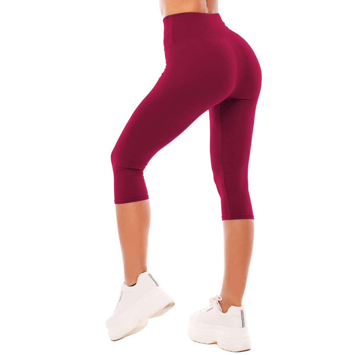 SINOPHANT High Waisted Capri 3/4 Length Leggings for Women