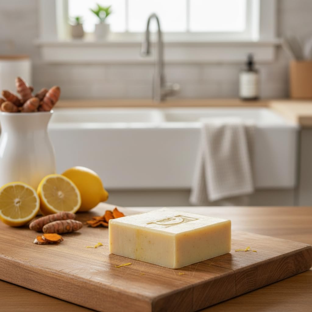 Handmade Coconut and Shea Butter Artisan Soap, Orange