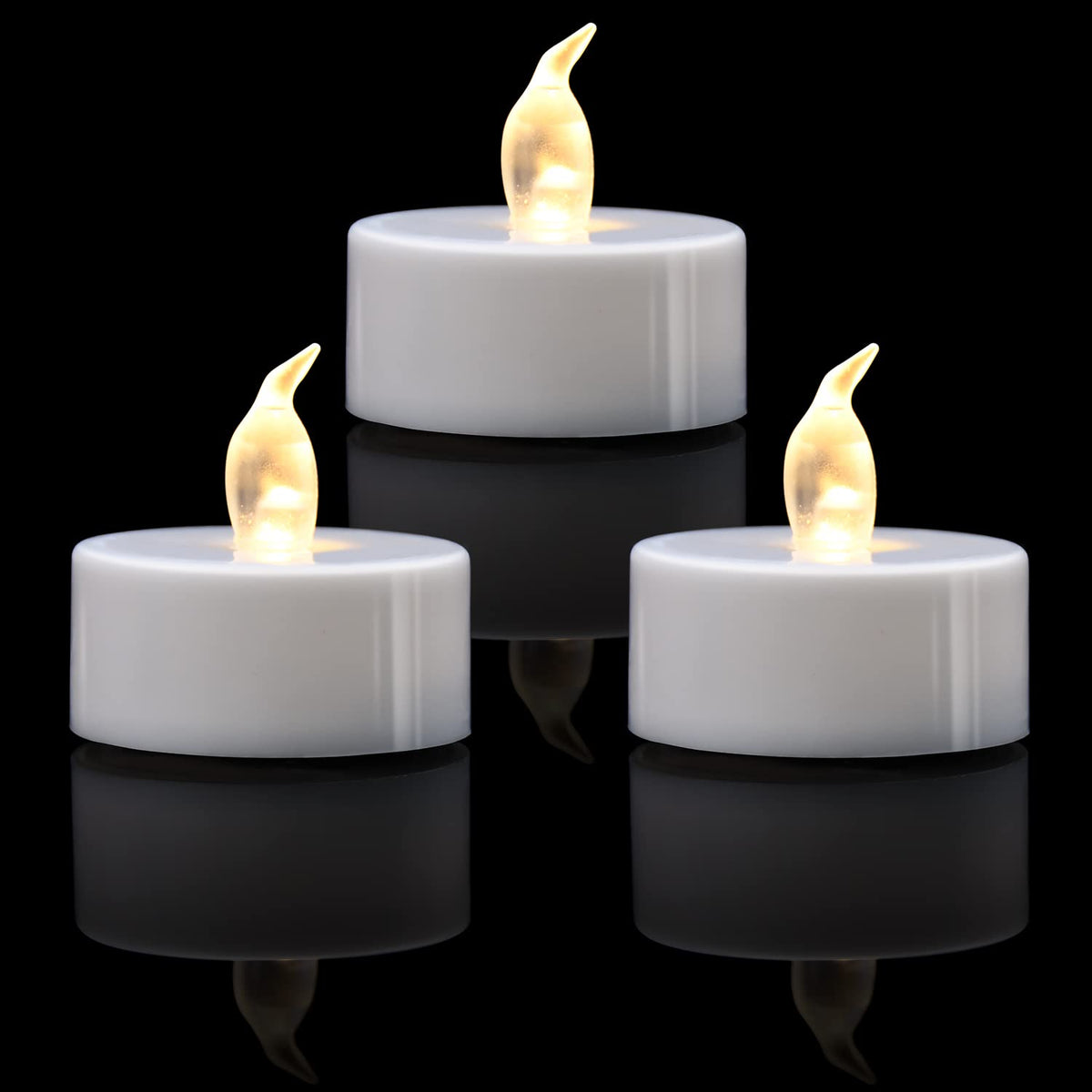 24 Pack LED Tea Lights, Warm White Light, for Decoration