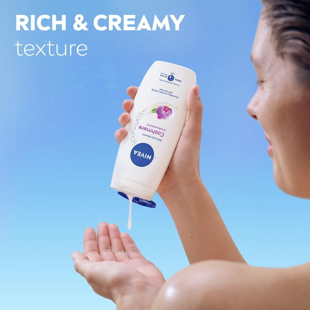 NIVEA Cashmere and Cottonseed Oil Soft Care Shower Gel, 250 ml