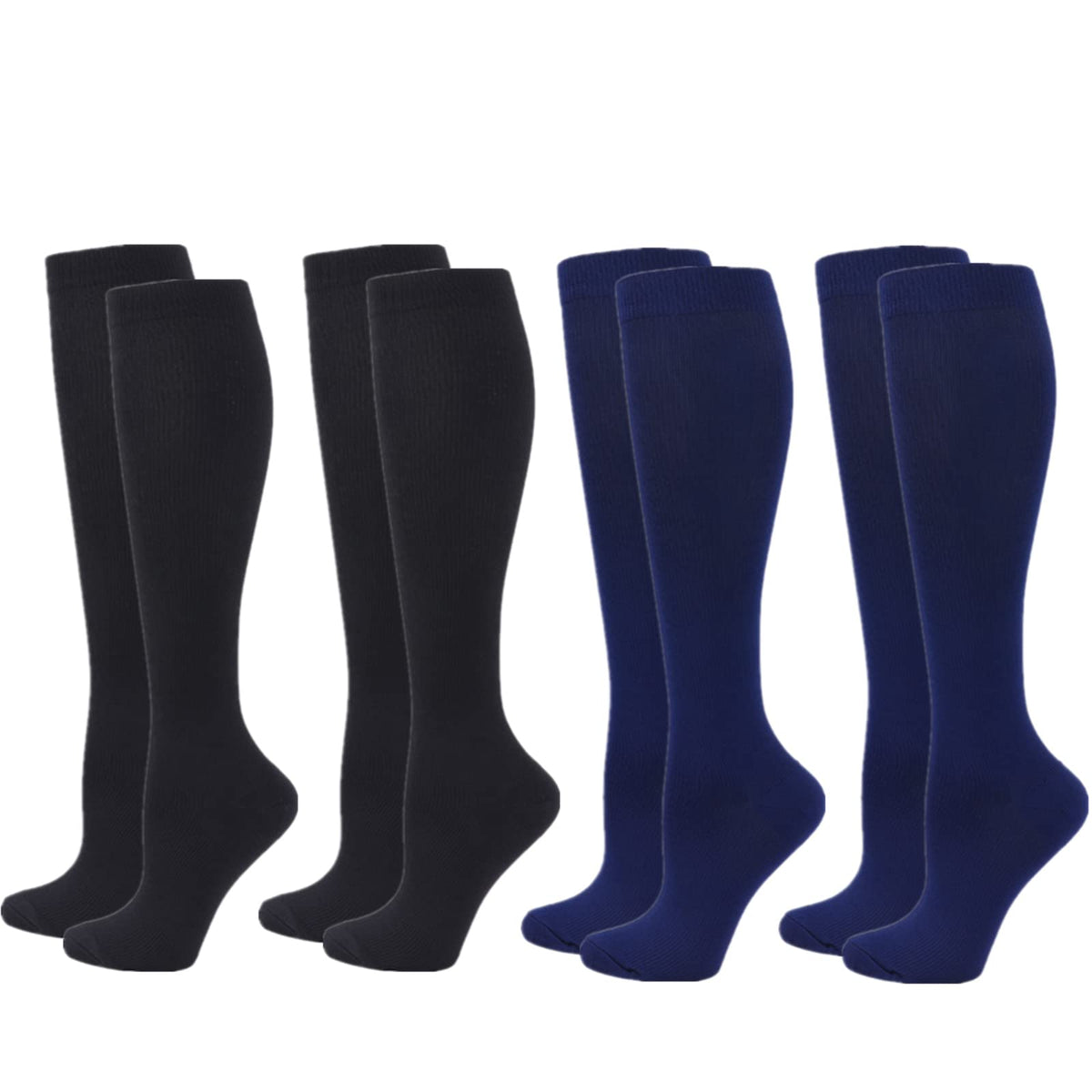 Compression Socks for Women Men, 2/3/4/6 Pairs 20-25mmHg Knee High Socks Compression Stockings for Sport, Athletic, Edema, Diabetic, Varicose Veins, Travel, Pregnancy, Nursing