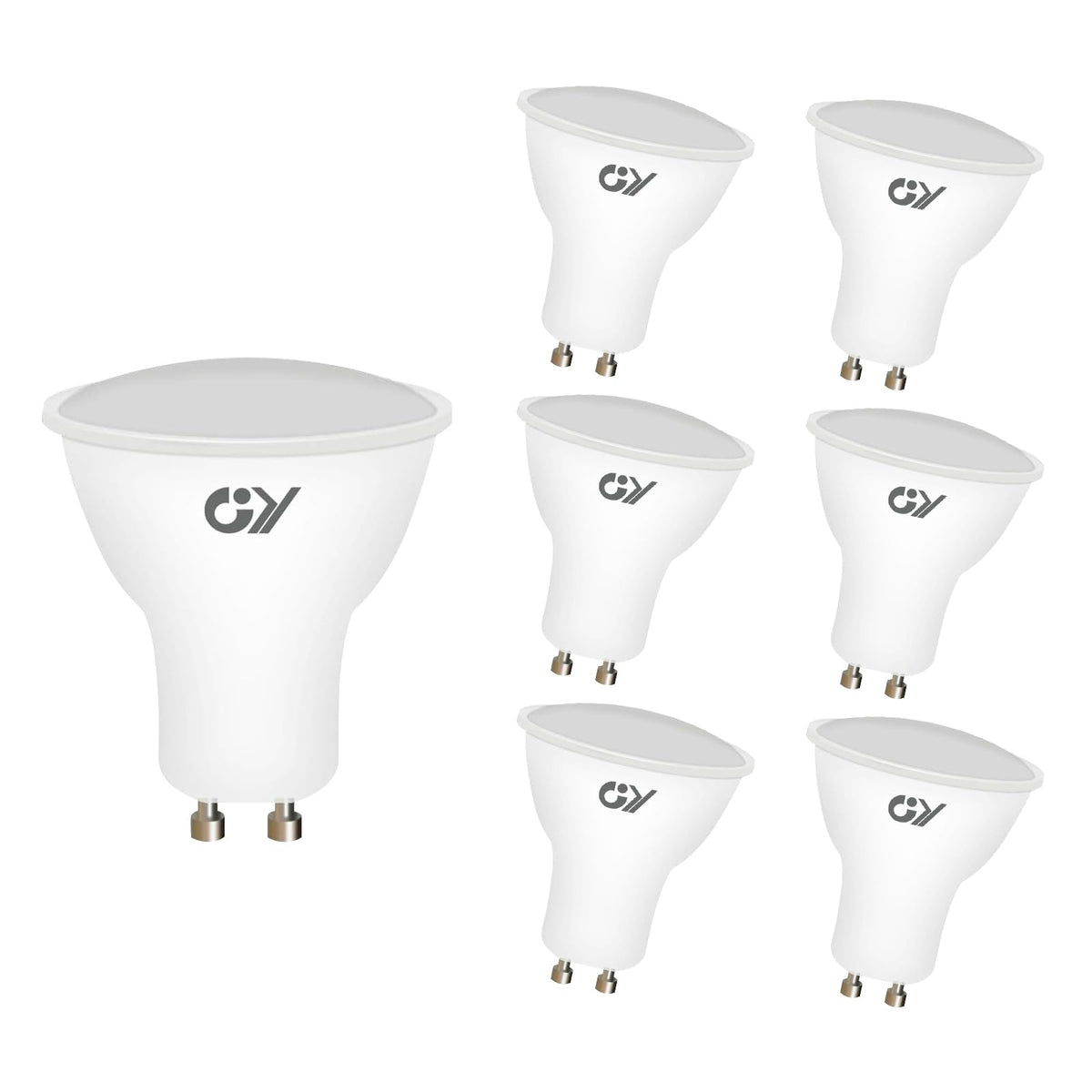 GY GU10 LED Bulbs Warm White 2700K,8W 800lm Energy Saving Light Bulbs,Equivalent to 80W 120° Wide Beam for Ceiling Non-dimmable,Pack of 12