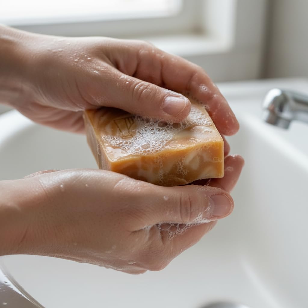 Handmade Coconut and Shea Butter Artisan Soap, Orange