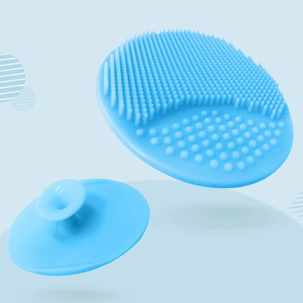 Baby Bath Brush, Baby Cradle Cap Brush, Silicone Massage Brush, Silicone Scrubbers Exfoliator Brush, Baby Skin Scrubbers Essential for Dry Skin, Cradle Cap and Eczema 2 Pack (Blue & Green)