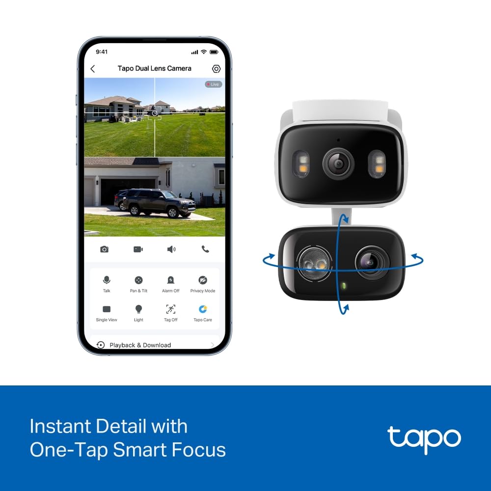 Tapo C216 2K 3MP Pan/Tilt Indoor Outdoor Security Camera Spotlights Camera