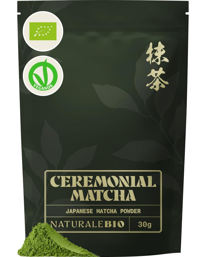 NaturaleBio Organic Premium Grade Japanese Matcha Powder L-Theanine