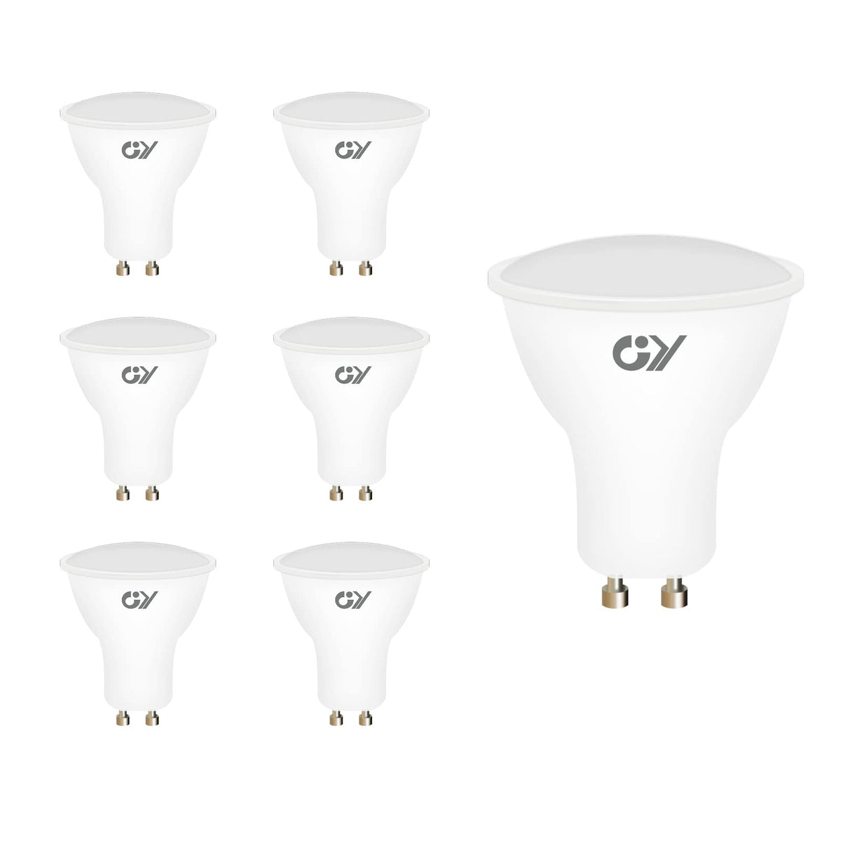 GY GU10 LED Bulbs Warm White 2700K,8W 800lm Energy Saving Light Bulbs,Equivalent to 80W 120° Wide Beam for Ceiling Non-dimmable,Pack of 12