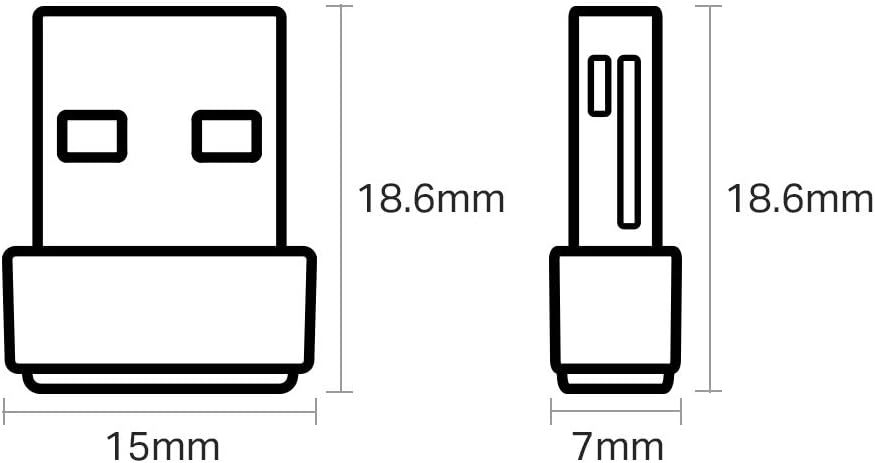 TP-Link Archer T2U Nano AC600 WiFi Dongle, Nano USB WiFi Adapter for PC