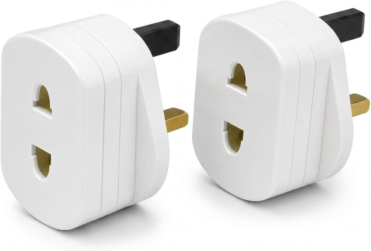 2x Toothbrush Adaptor Plug Electric Shaver Shaving adaptor 2 Pin Plug To 3 Pin Plug Shaver Adapter Plug Uk Power Adapter Shaver Plug 2 Pin Adapter Plug Uk For Shaving Razor (pack of 2)