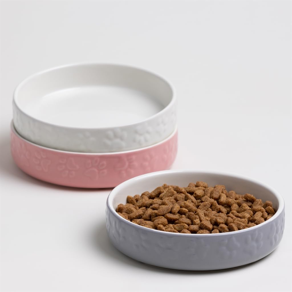 Mason Cash Colour Mix Cream Cat Saucer 13cm |200ml Durable Stoneware Pet Bowl for Food & Water | Dishwasher, Freezer & Microwave Safe