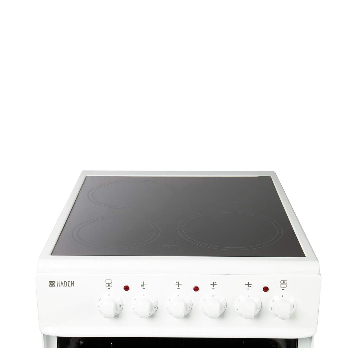 Haden Double Oven 50cm Electric Cooker 4 Zone Ceramic Hob White