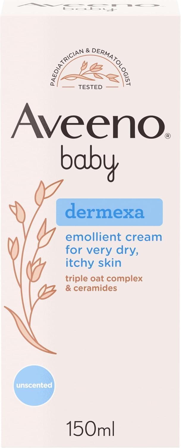 Aveeno Baby Dermexa Emollient Cream for Dry & Itchy Skin (1x 150ml)