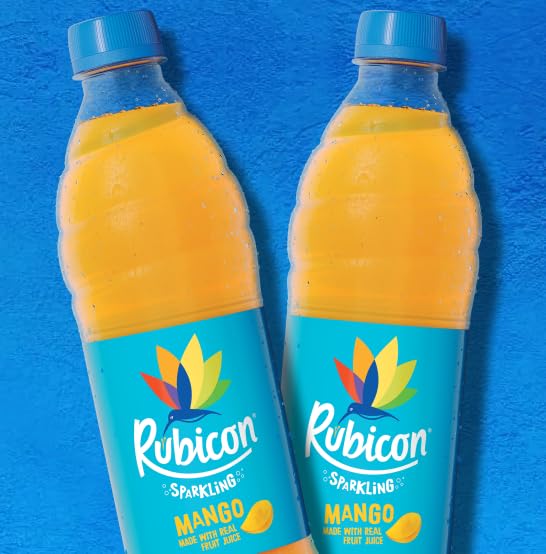 Rubicon Mango Sparkling Fruit Soft Drink, 6 Pack, 330ml Cans
