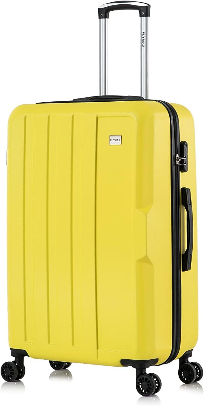 FLYMAX 29" Large Suitcase 4 Wheel Lightweight Luggage Hard Shell Travel Case Hold Check in Fits 23kg - 27kg + 3 Digit Lock Suitcase Large + Telescopic Handle 103 Litre Capacity