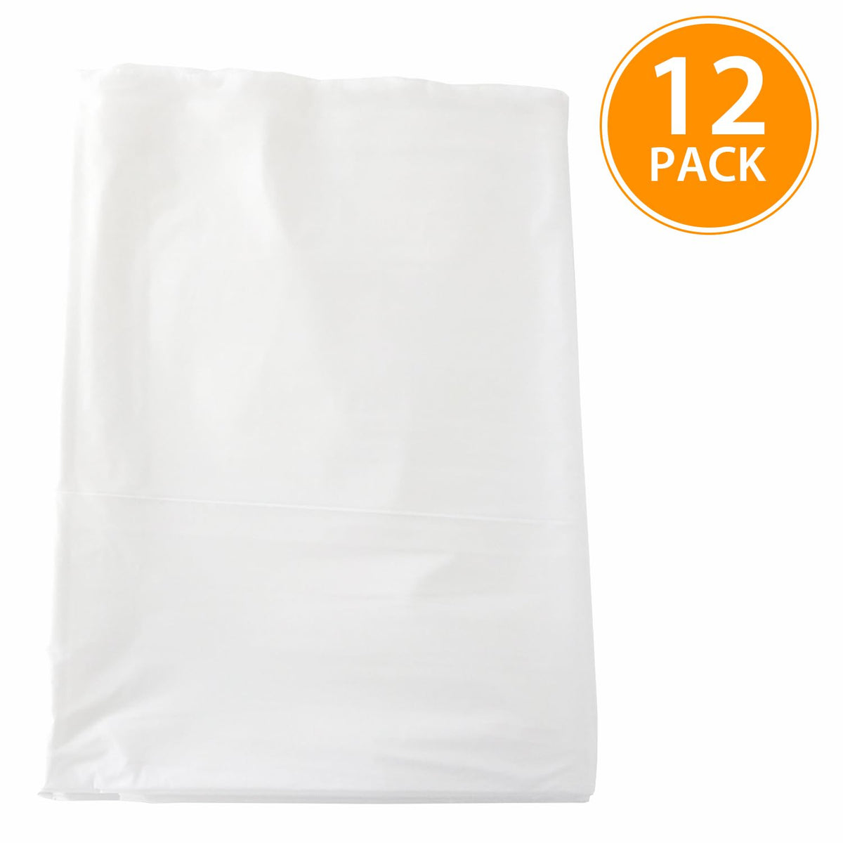 ARVO 6 Pack Extra Large Plastic Dust Sheets for Decorating - 3.6m x 2.75m (12ft x 9ft), Waterproof Polythene for Painting, Furniture, Floor Protection, Ideal with Paint Coveralls