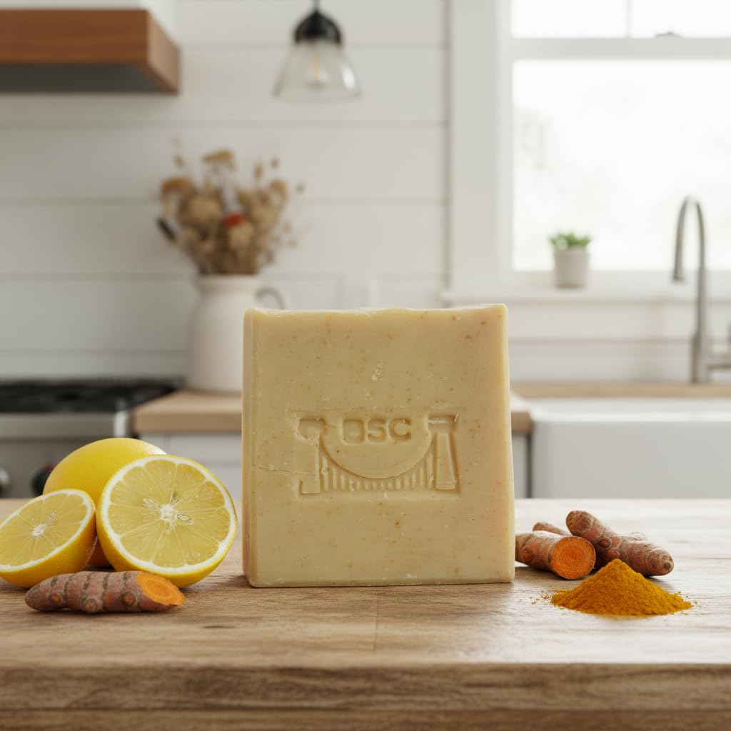 Handmade Coconut and Shea Butter Artisan Soap, Orange