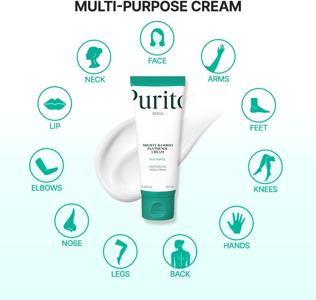 PURITO Panthenol 10% Cream for Sensitive Skin, 100mL