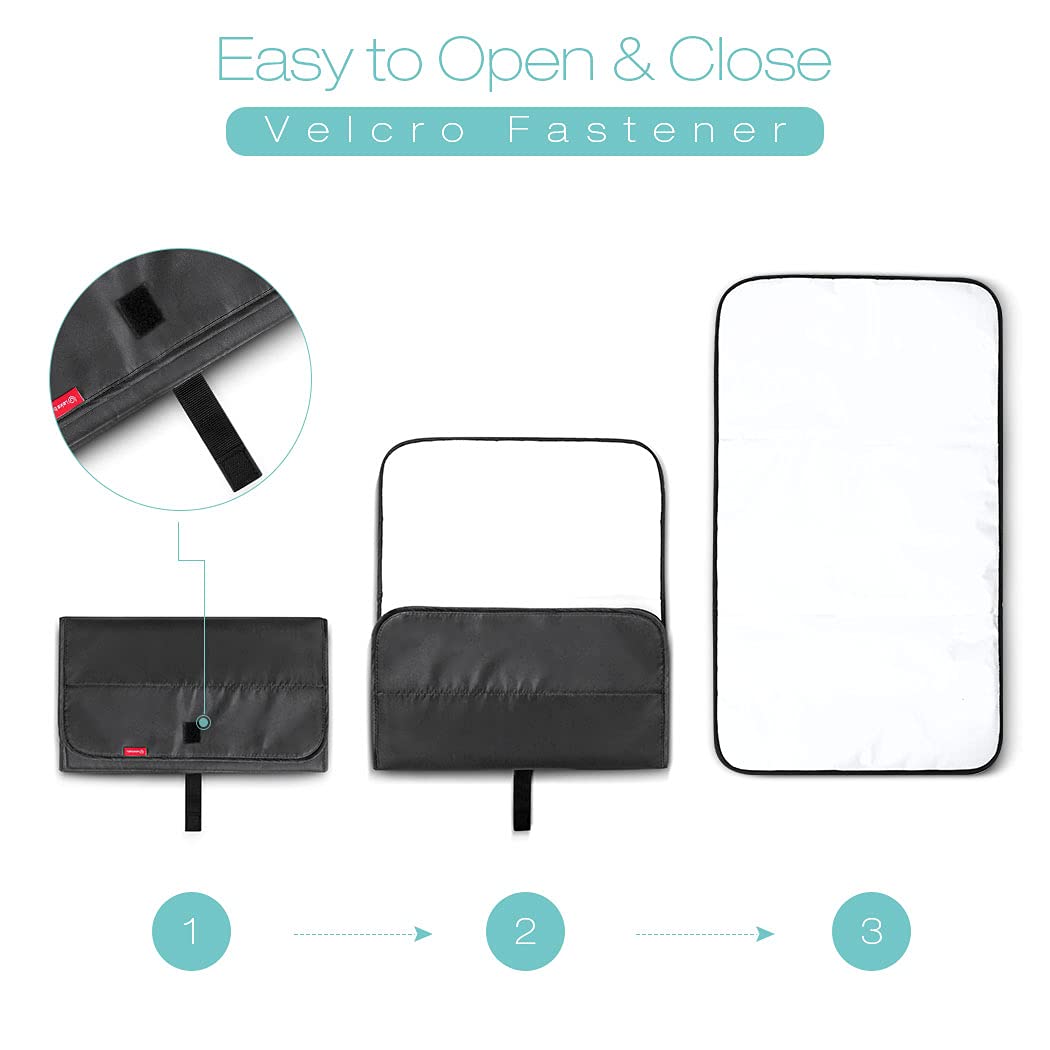 Lekebaby Foldable Travel Changing Mat Portable Baby Change Mat, Grey