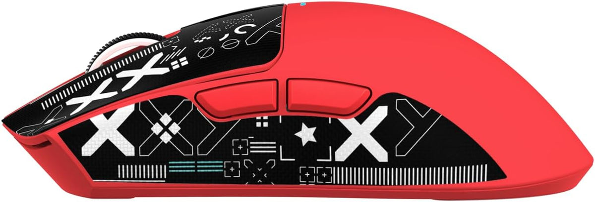 ATTACK SHARK X11 Gaming Mouse with Magnetic Charging Dock, PixArt PAW3311 Gaming Sensor, BT/2.4G Wireless/Wired Gaming Mouse with Mouse Grip Tape, 22000 DPI, Gamer Mice for Win11/Xbox/PS/Mac (Red)