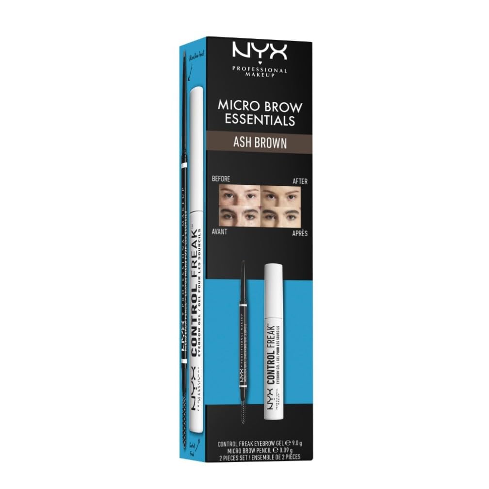 NYX Professional Makeup Micro Brow Pencil, Dual Ended Precise: Ash Brown