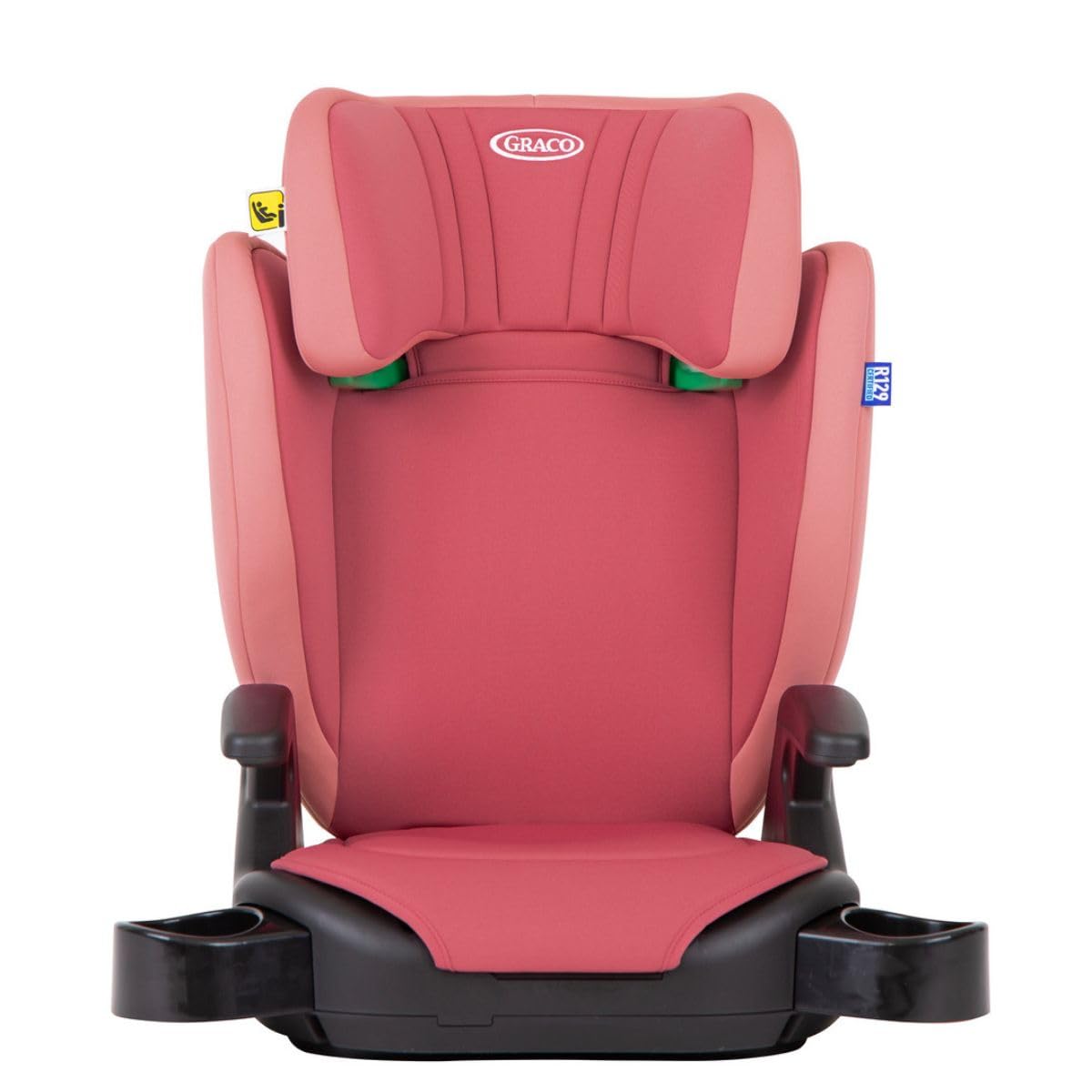 Graco Junior Maxi i-Size R129 Highback Booster car seat with cupholders, Suitable from 100-150cm (approx. 3.5 to 12 years), Midnight fashion
