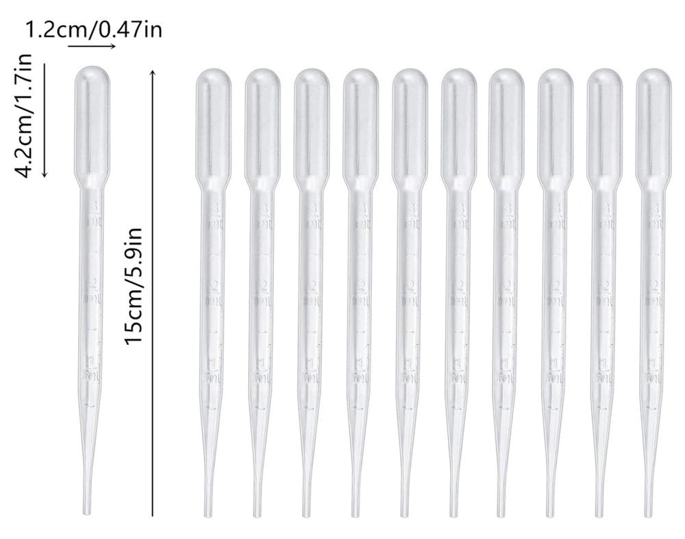 4ML Plastic Dessert Pipette Mini Pipette Cupcake Pipettes 4ml Squeeze Liquid Dropper Injector Transfer Pipette (4ml-40Pcs)