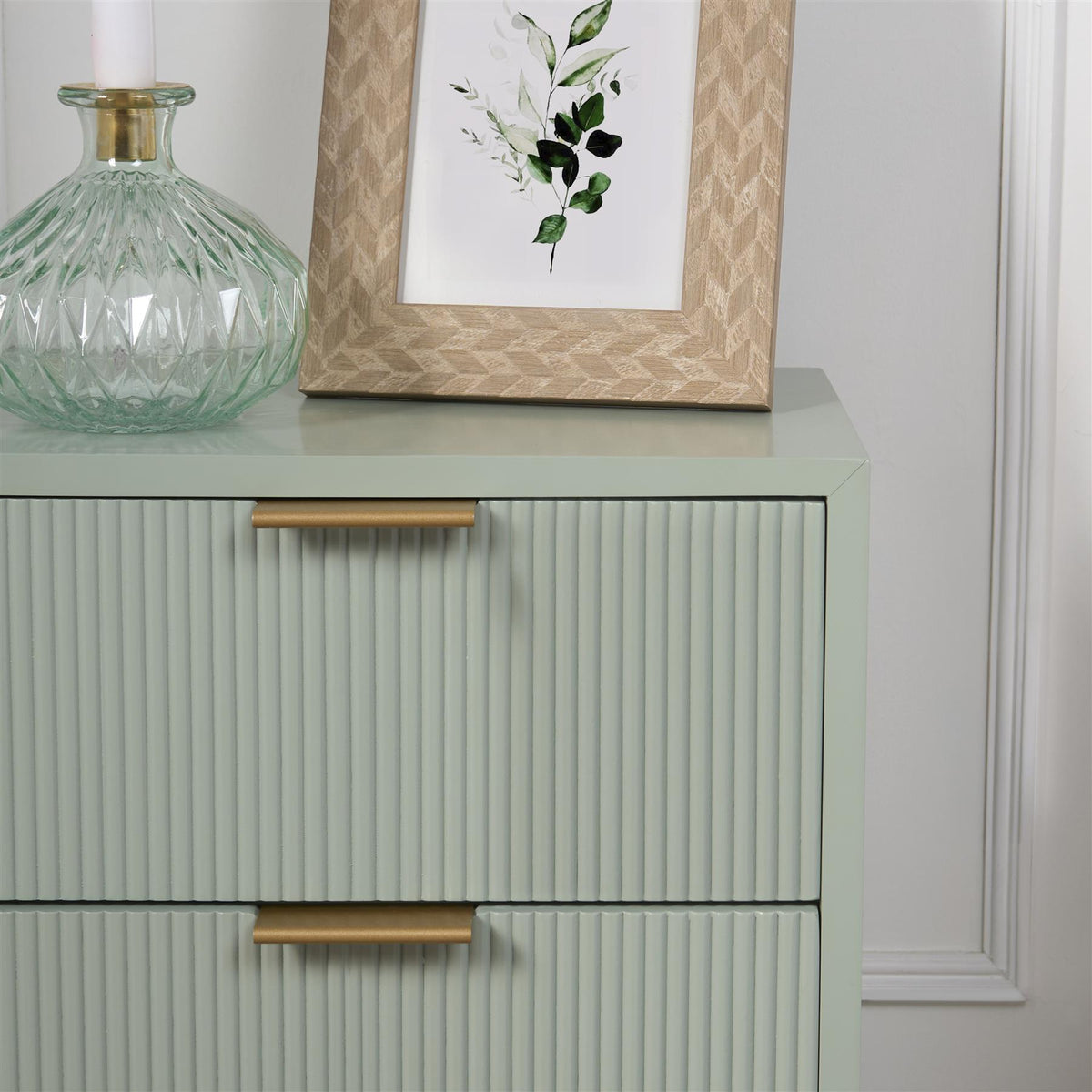 OHS Ribbed Drawer Unit Bedside Table 3/4/5/6 Draw Cabinet Nightstand Sideboard