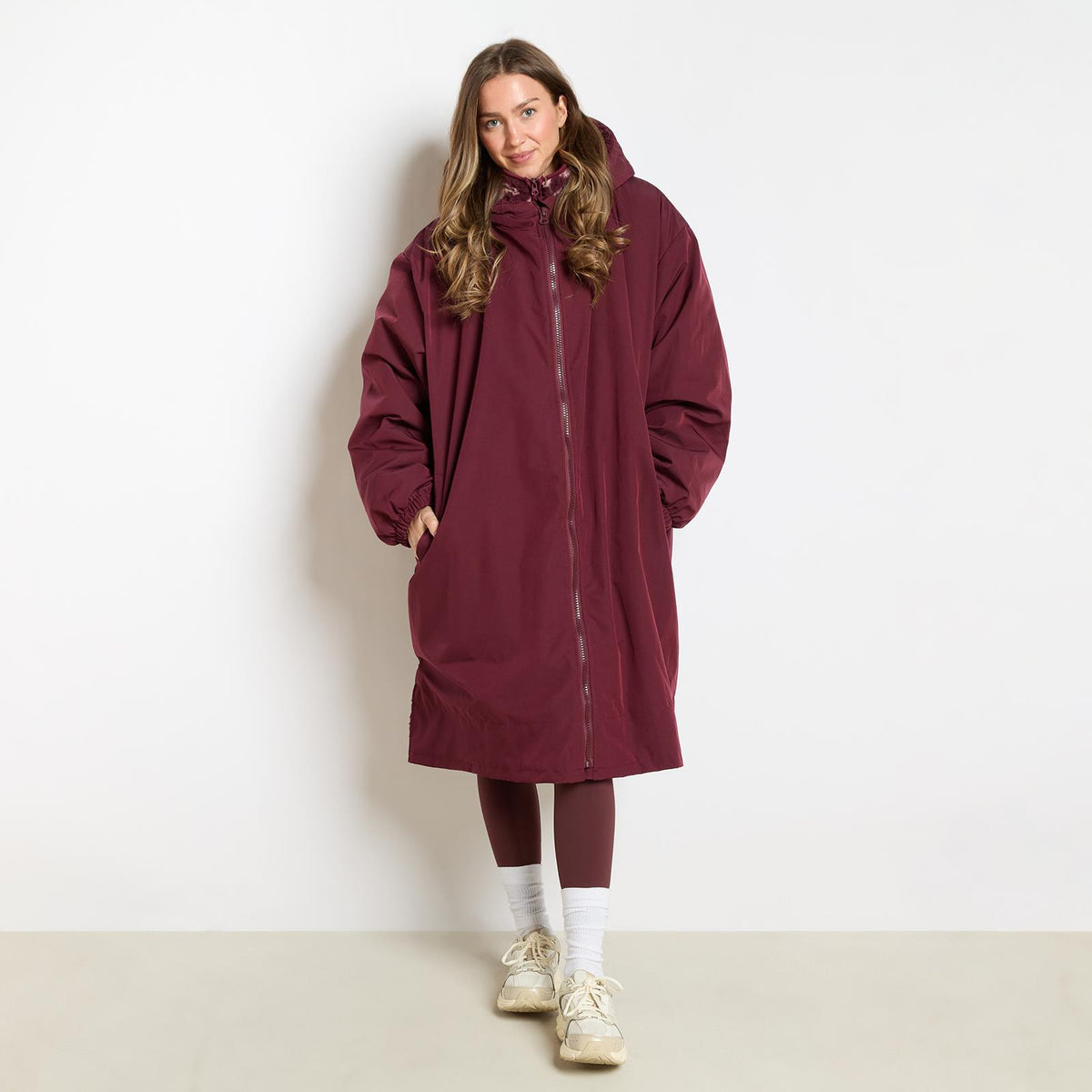 OHS Drying Changing Robe Sherpa Lined Water Resistant Oversize Coat Adults Kids