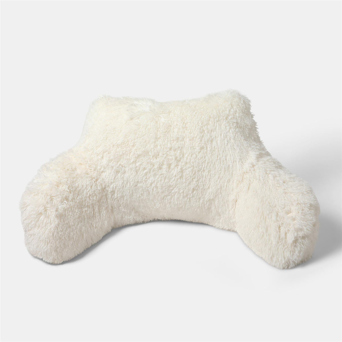 OHS Fluffy Cuddle Cushion Reading Pillow with Arms Lumbar Bed Chair