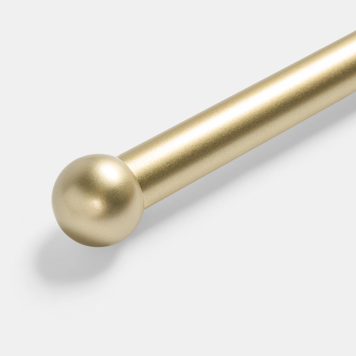 OHS 120-200cm Curtain Pole Extendable Metal 28mm Ball Trumpet Twist Finnials