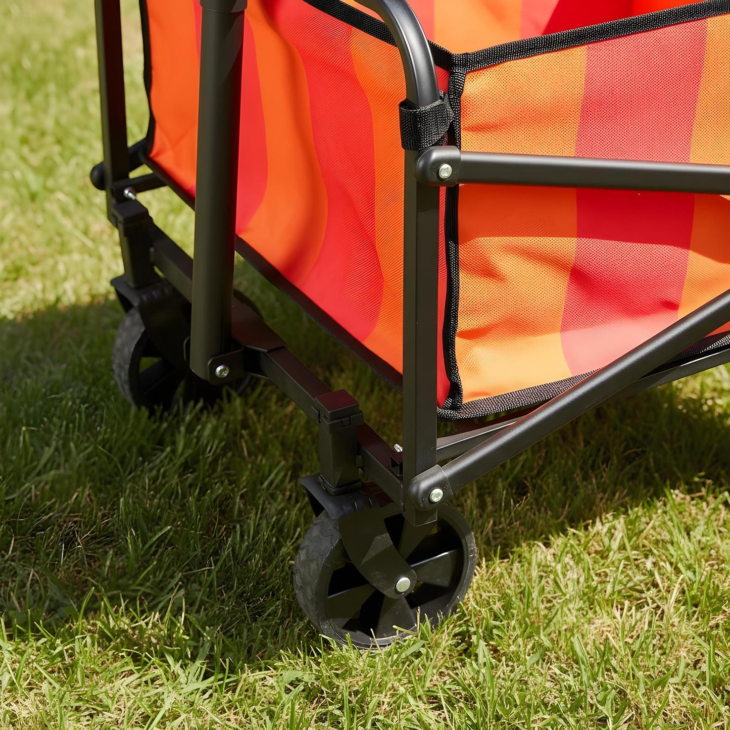 OHS Garden Folding Trolley Cart Outdoor Storage Camping Grocery Shopping