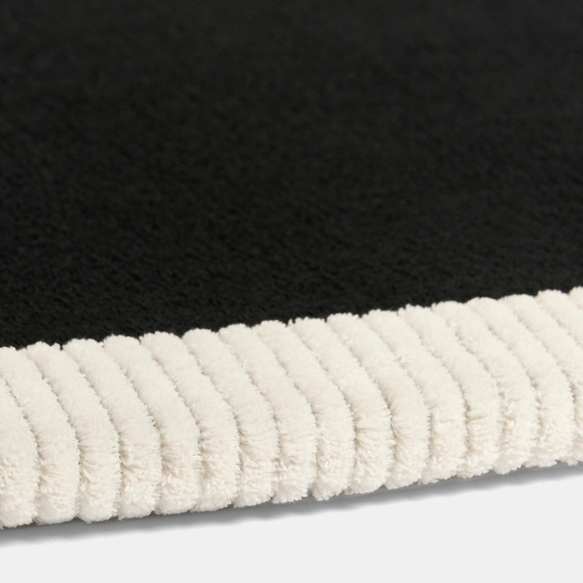 OHS Contrast Border Rug Non Slip Tufted Hallway Runner Floor Carpet