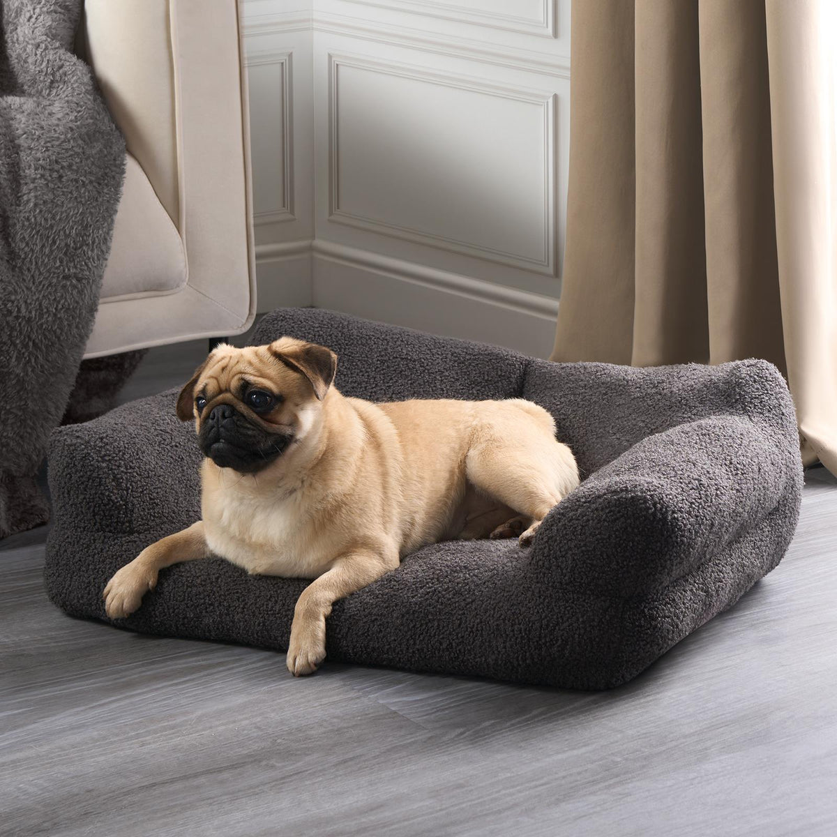 Dog Bed Sofa Cat Washable Super Soft Fur Fleece Warm Pet Puppy Medium Cushion
