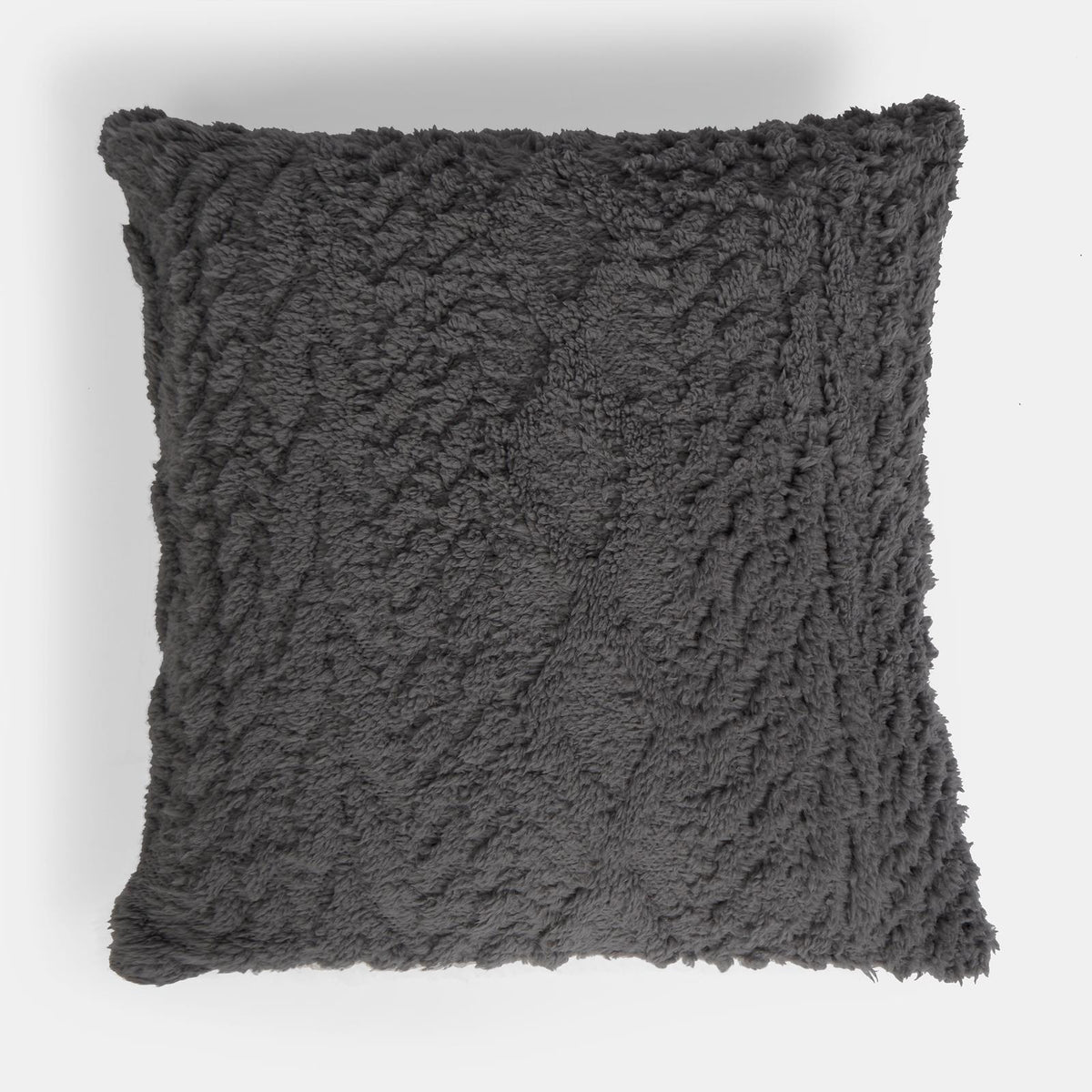 OHS Cable Knit Cushion Covers 2 Pack Sherpa Square Pillowcases Home Decor