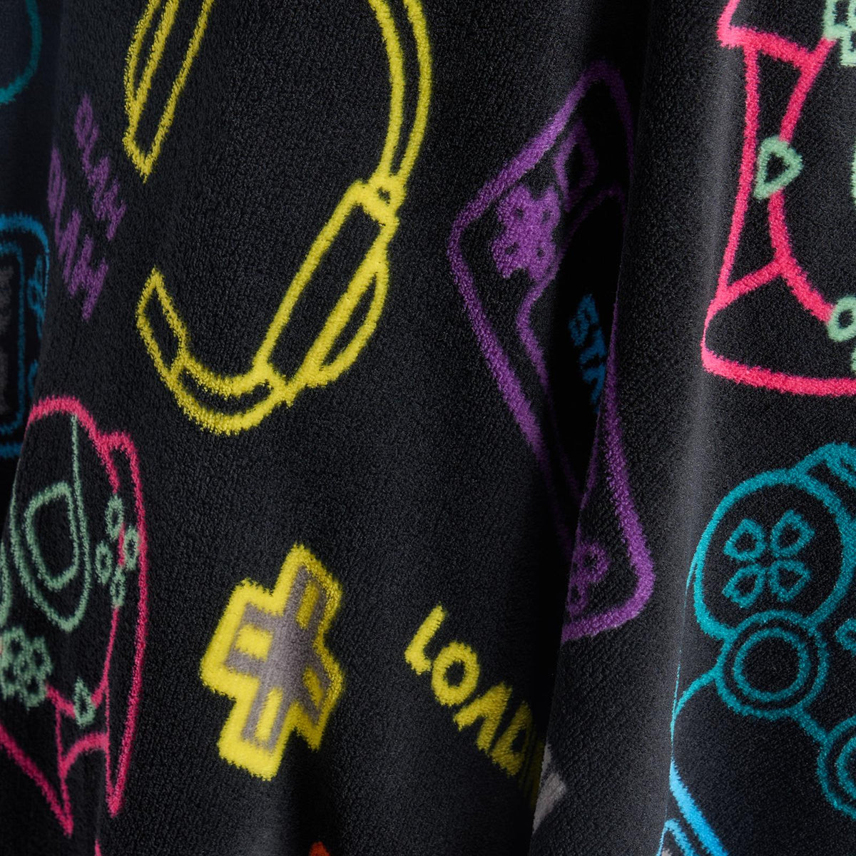 OHS Kids Hooded Throw Novelty Print Flannel Fleece Winter Warm Wearable Blanket