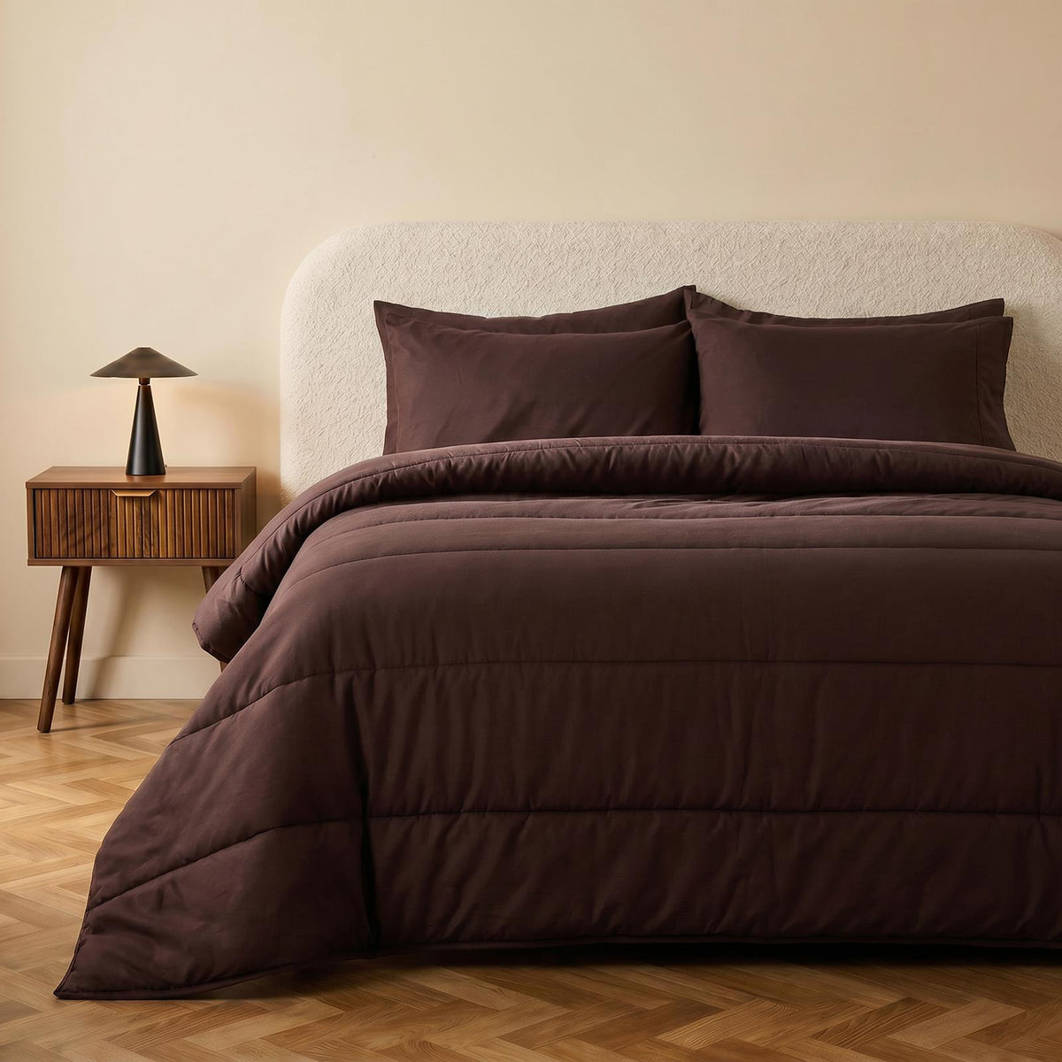 OHS Coverless Duvet & Pillowcase 10.5 Tog Bedding Set Easy Care Reversible