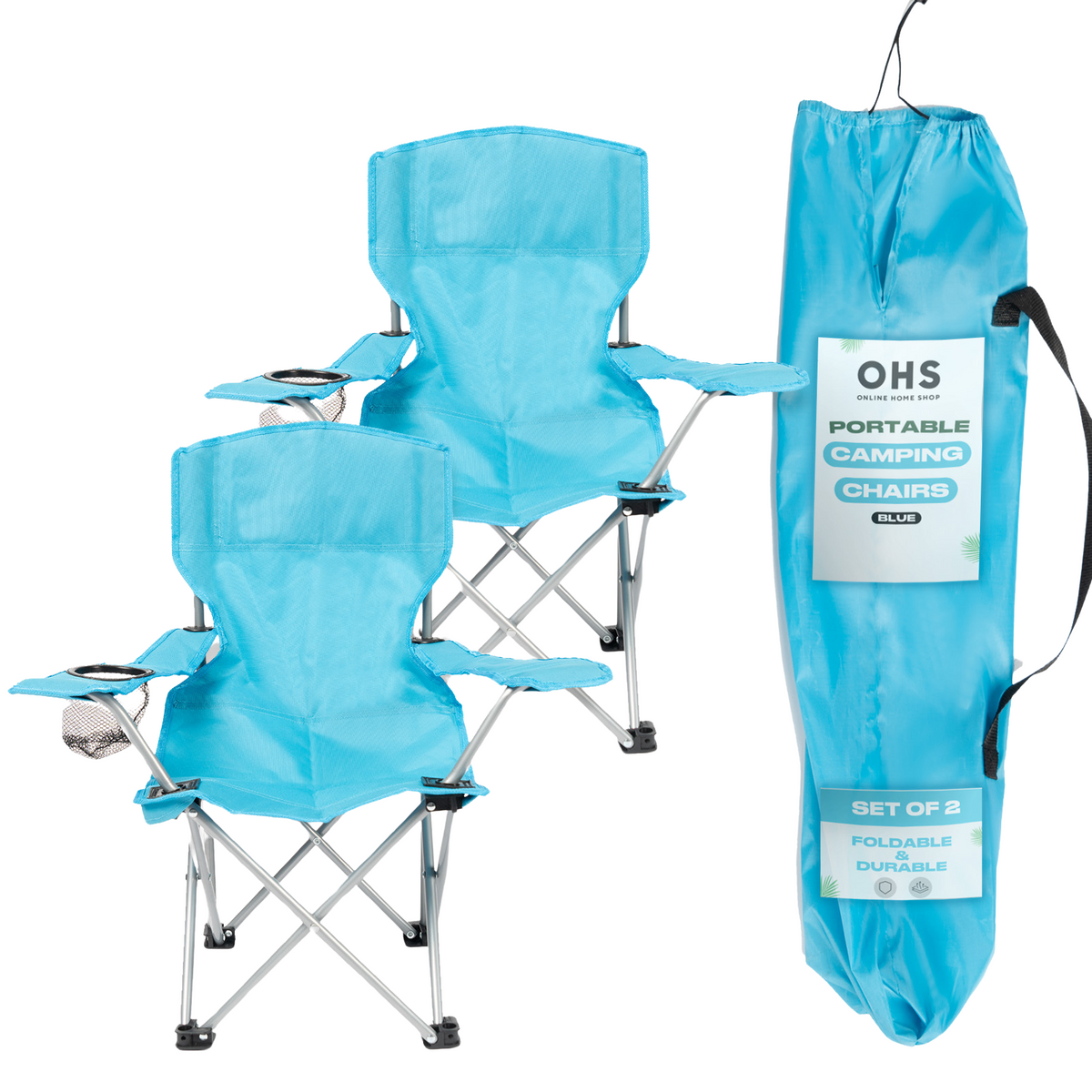 OHS Outdoor Camping Chair Folding Portable Picnic Garden Seat